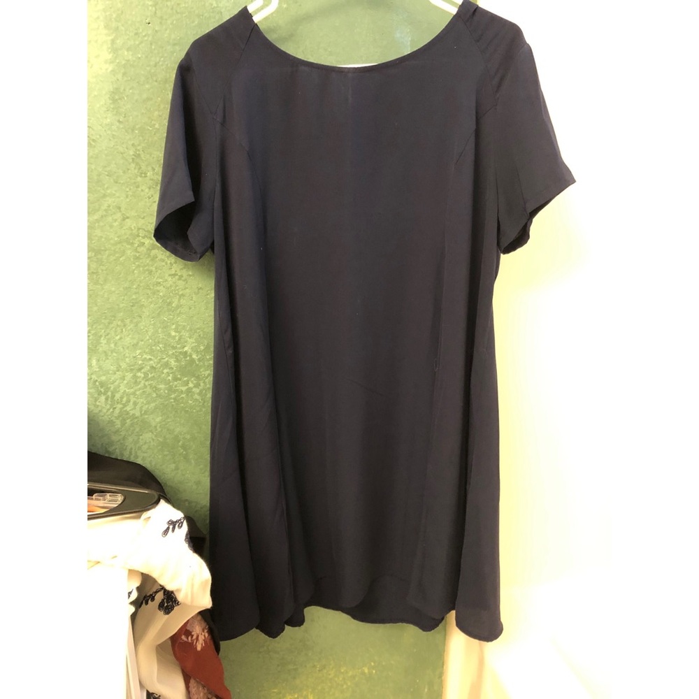 Lush Navy Swing Dress